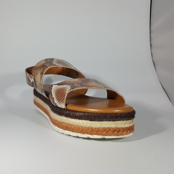 NR Rapisardi Two Band Snakeprint Platform Sandal - Picture 3 of 4